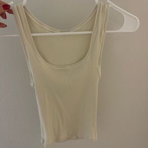 Skims Tank Top - Cream/Yellow, Size XS